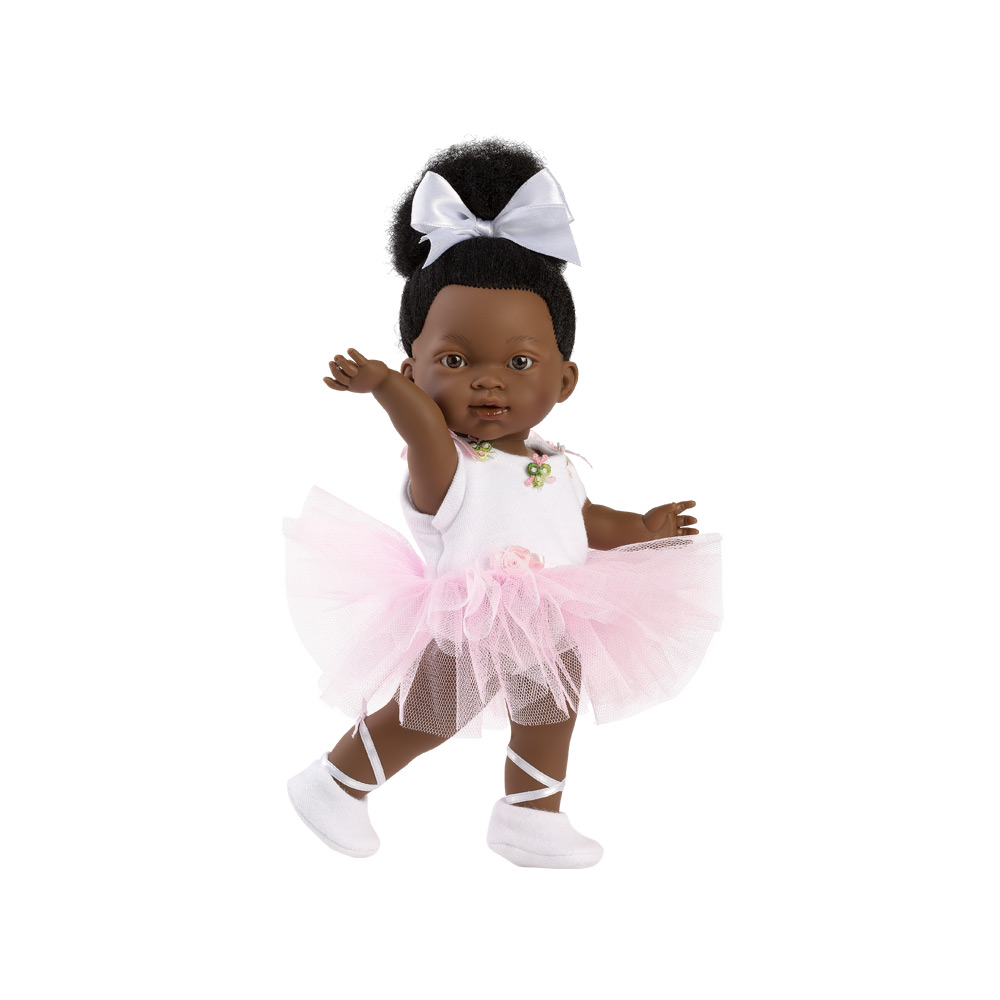 Papusa Afro Balerina Zoe, + 3 ani, 28 cm, Llorens