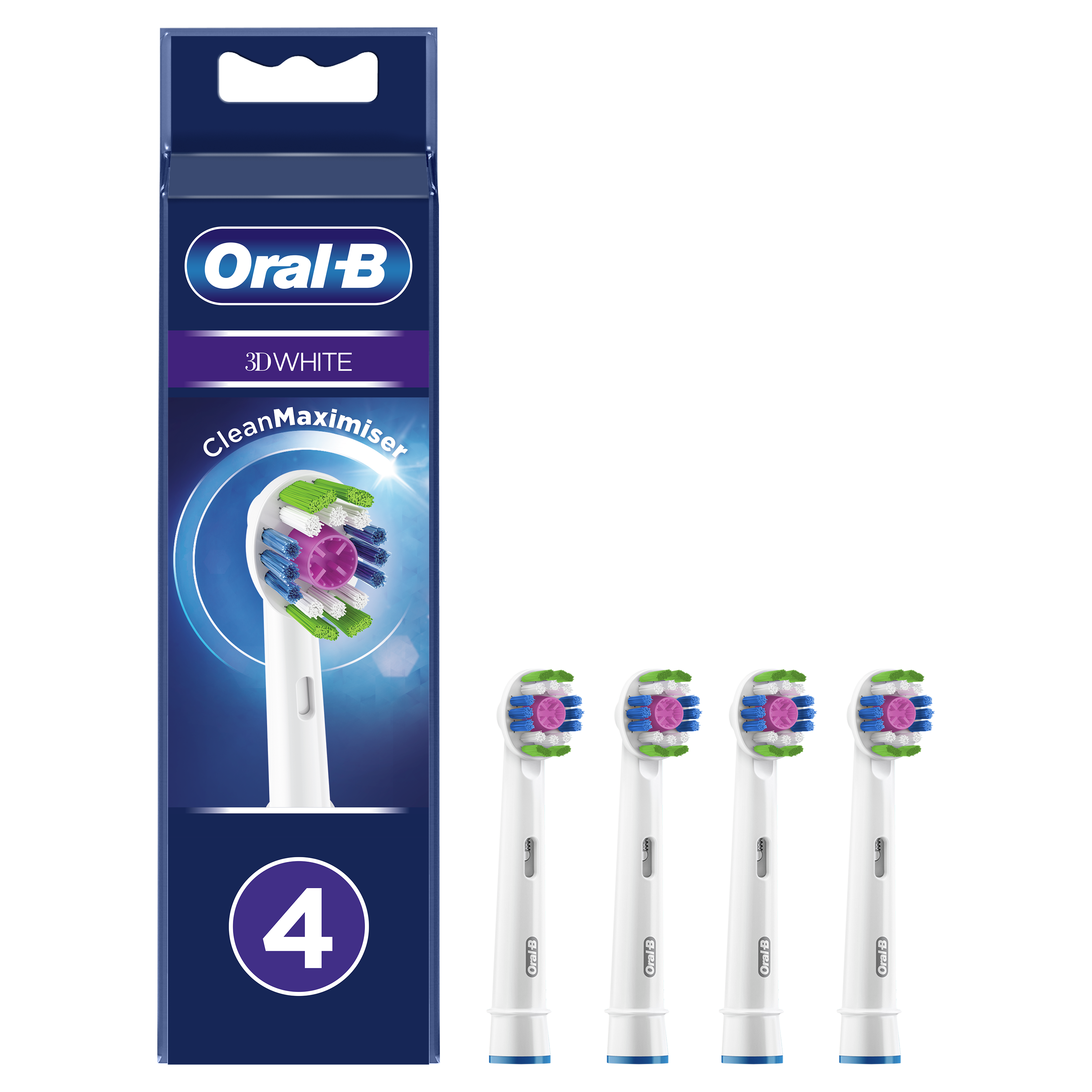 Rezerve pentru periuta de dinti electrica 3D White, 4 buc, Oral-B