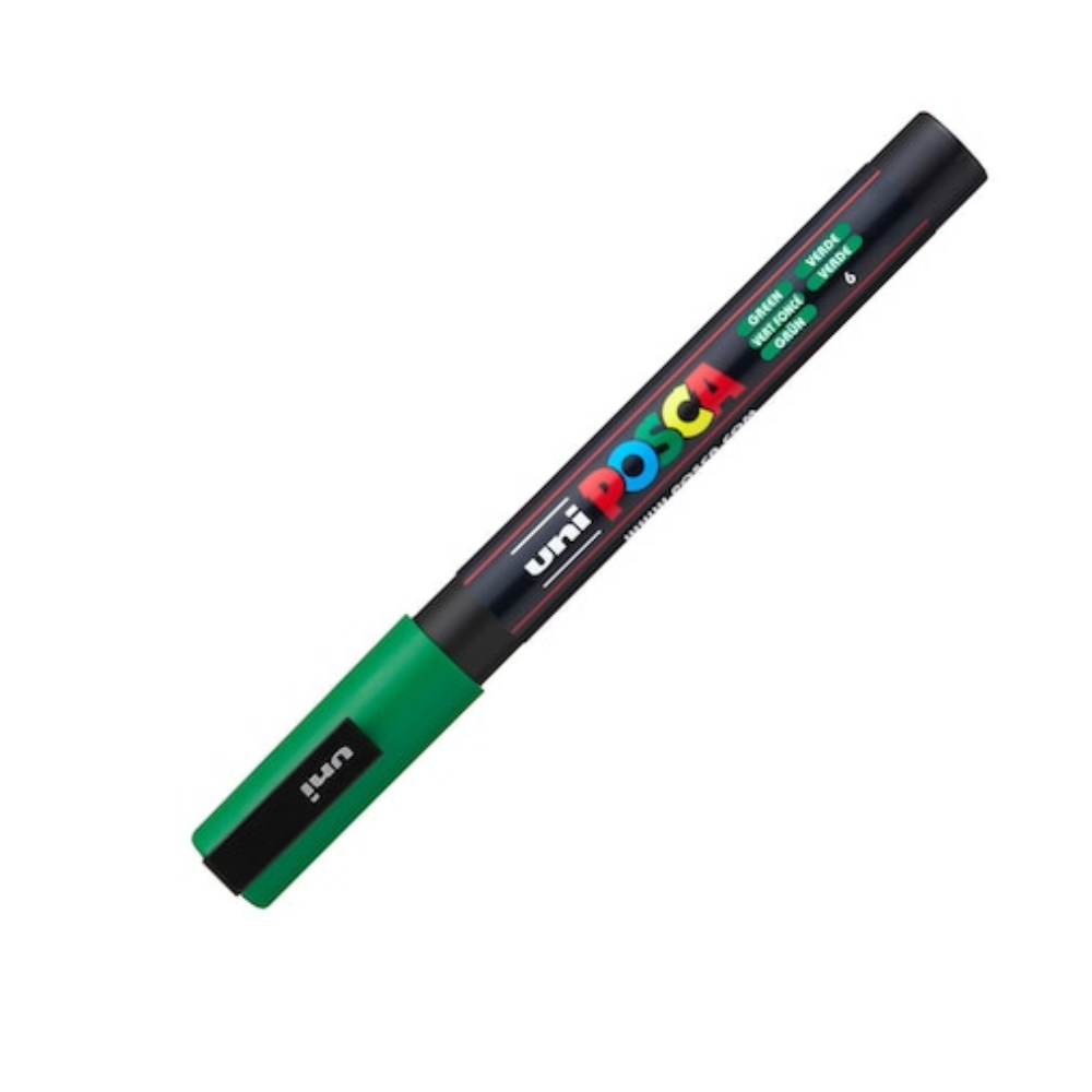 Marker acrilic PC-3M Fine, Verde 6, Posca