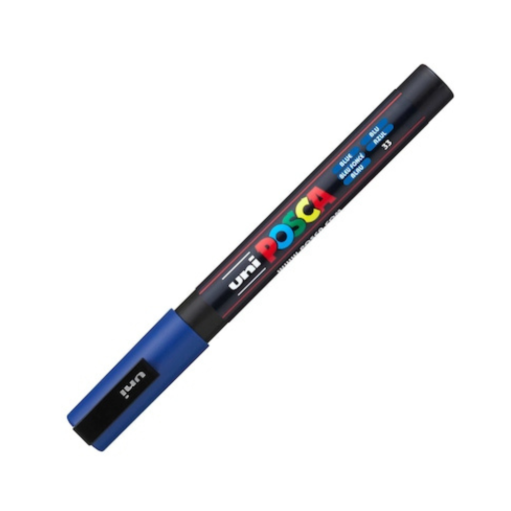 Marker acrilic PC-3M Fine, Albastru 33, Posca