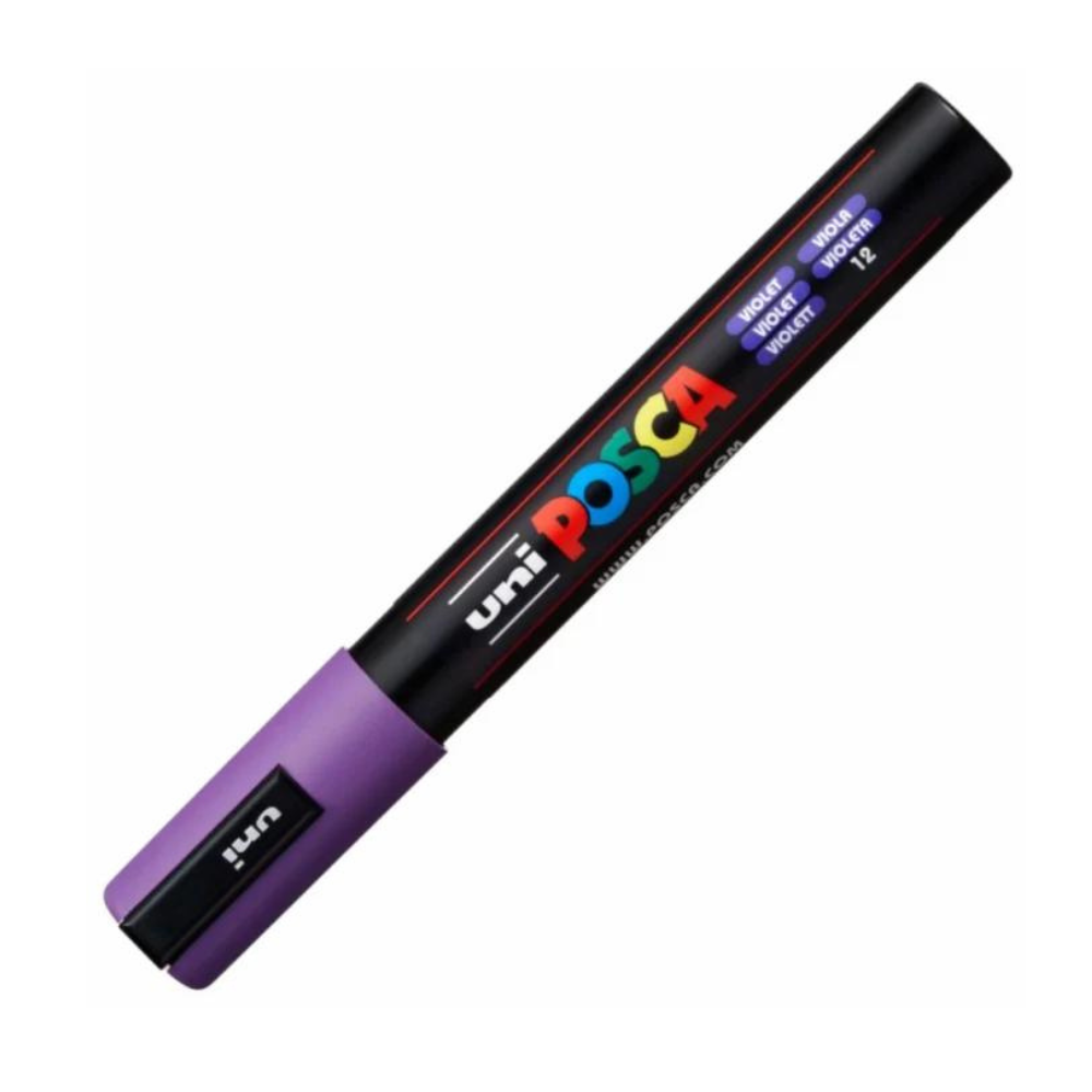 Marker acrilic PC-5M Medium, Violet 12, Posca