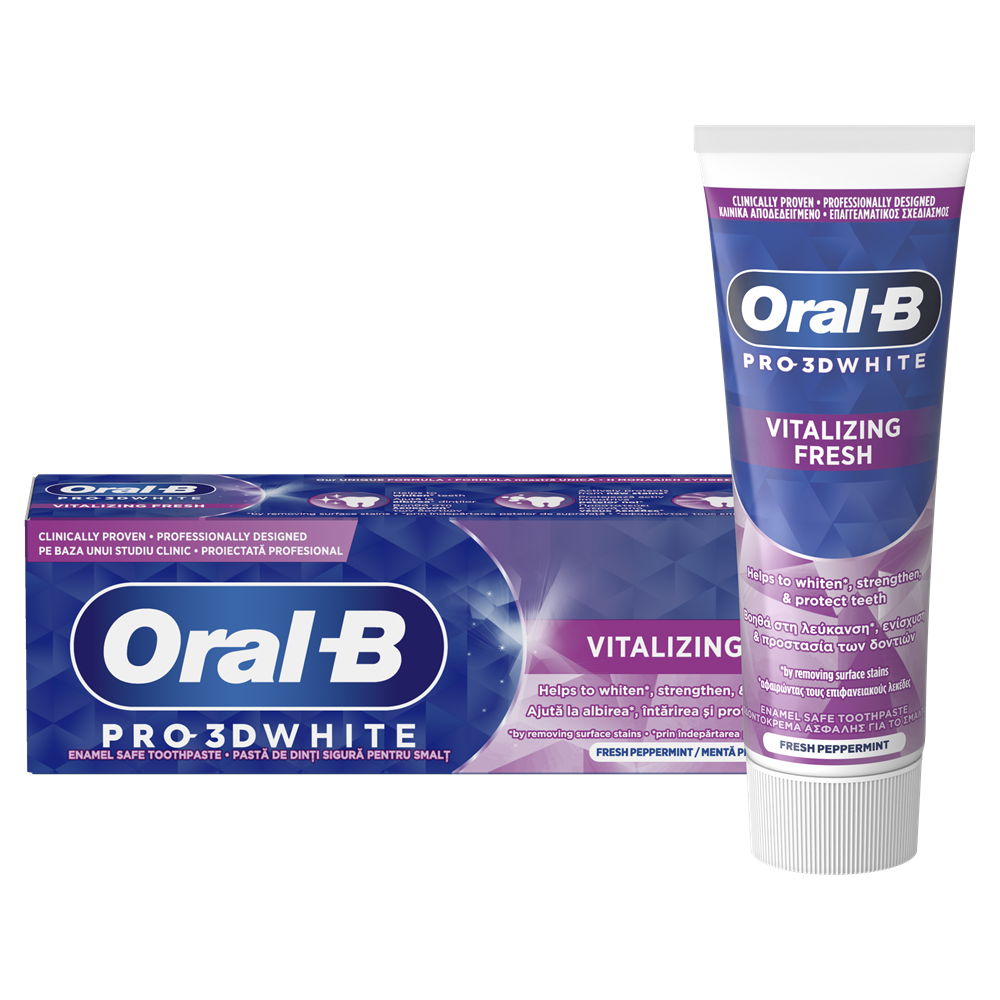 Pasta de dinti Pro 3D White Vitalizing Fresh, 75 ml, Oral-B