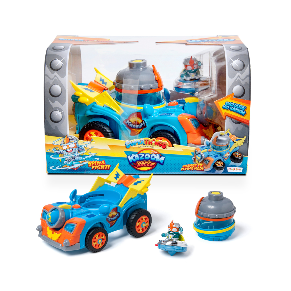 Figurina si vehicul Kazoom Racer Kazoom Kids, +3 ani, Superthings