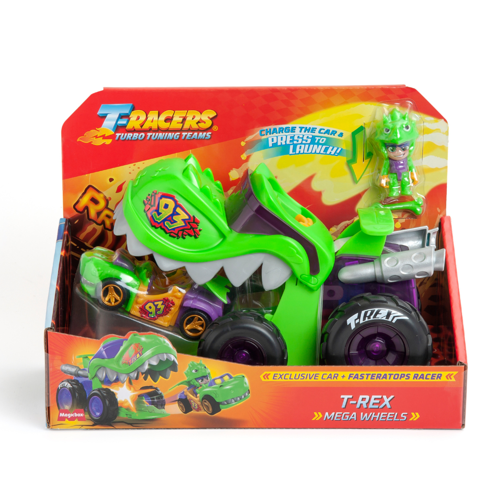 Set de joaca masinuta inclusa T-Rex, +3 ani, T-Racers