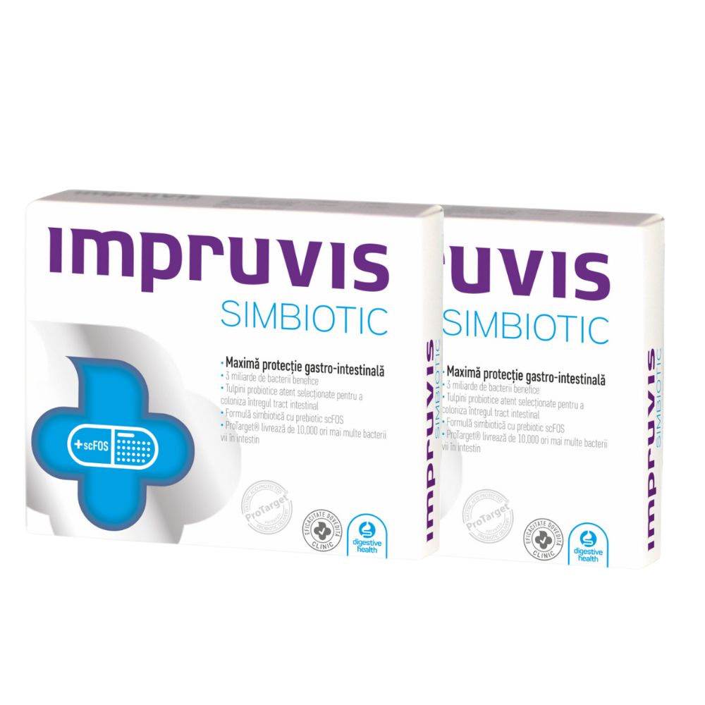 Pachet Impruvis Simbiotic, 2 x 10 capsule, Pharma Brands