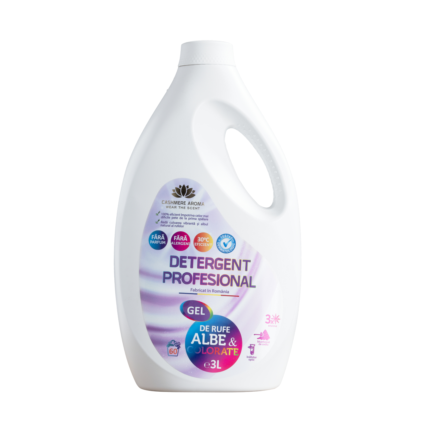 Detergent profesional pentru rufe albe-colorate, 3 litri, Cashmere Aroma