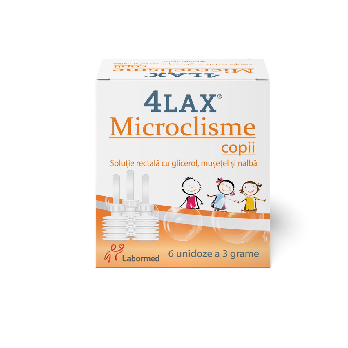 4Lax Microclisme pentru copii, 6 unidoze x 3 g, Labormed