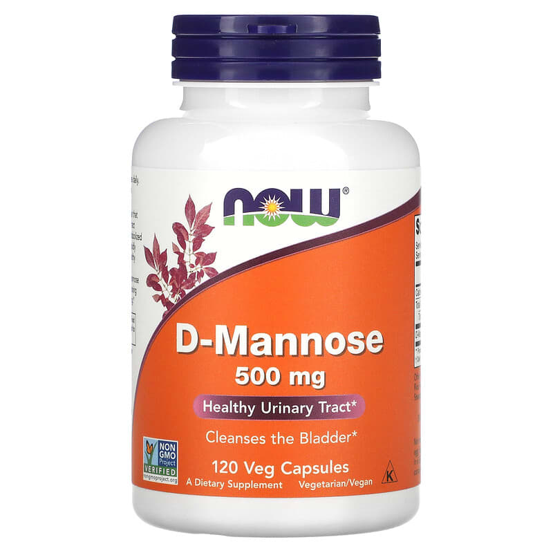 D-Manoza, 500 mg, 120 capsule vegetale, Now Foods