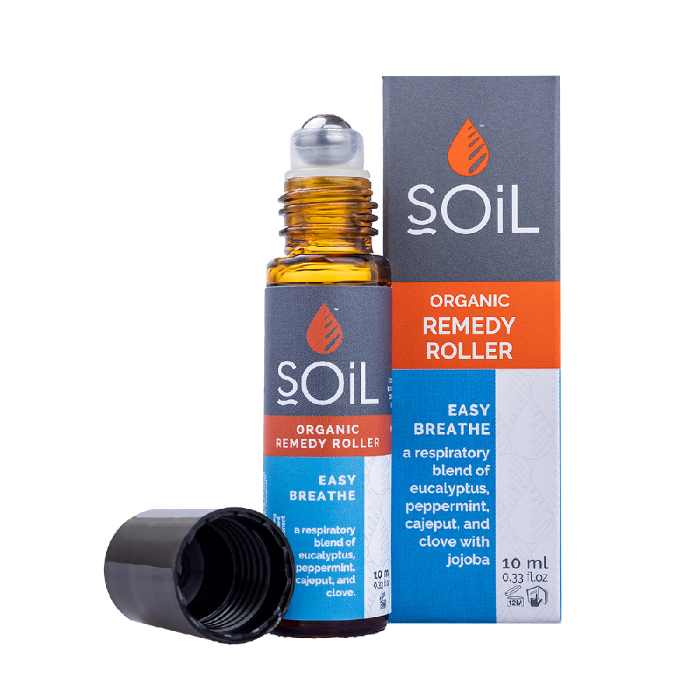 Roll-On Easy Breathe cu uleiuri esentiale pure organice, 10 ml, Soil