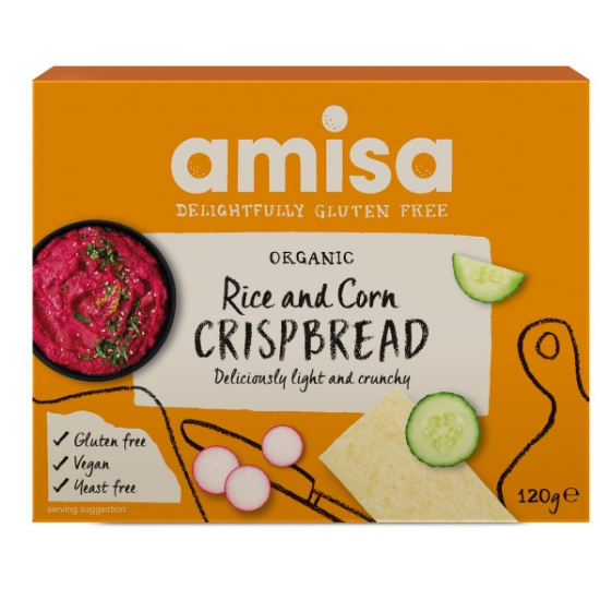 Fusilli din orez integral eco fara gluten Amisa, 500 g, Bio Holistic