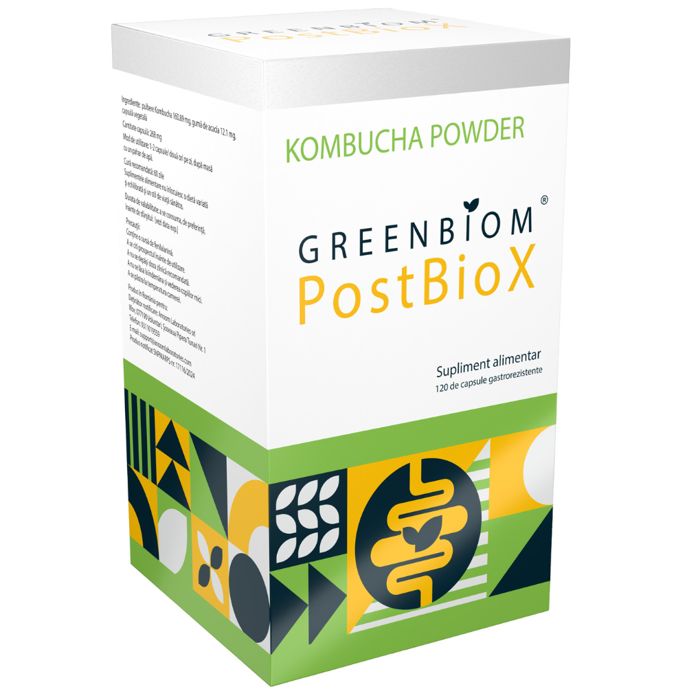 PostBioX Kombucha, 120 capsule, Greenbiom