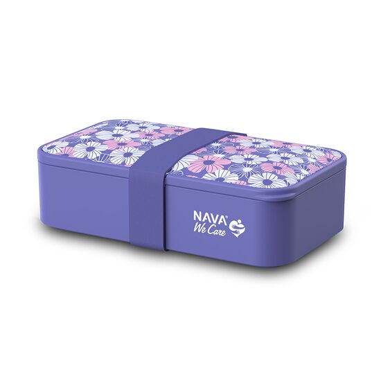 Caserola Lunchbox din plastic We care, violet, 650 ml, Nava