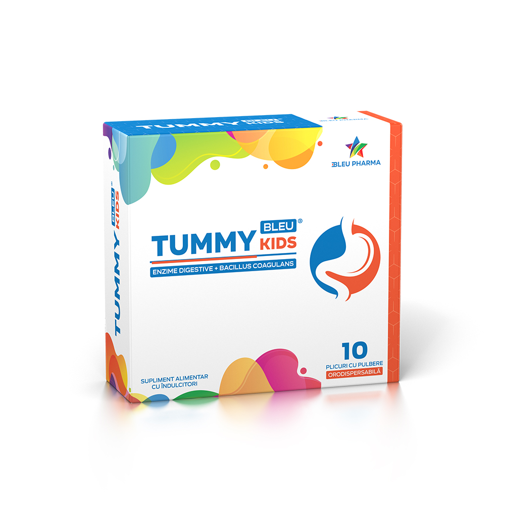 Tummy Bleu Kids, 10 plicuri, Bleu Pharma