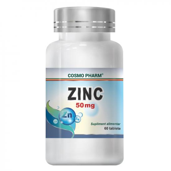 Zinc, 50 mg, 60 tablete, Cosmopharm
