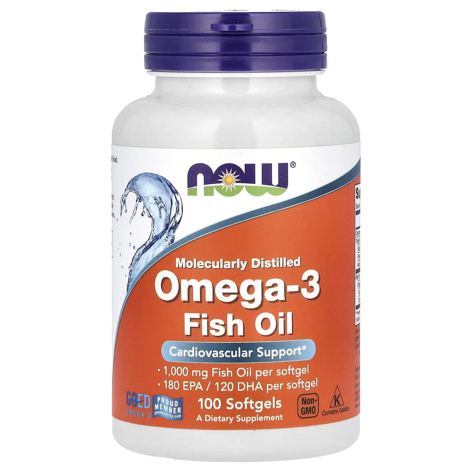 Omega 3, 100 mg, 100 capsule, Now Foods