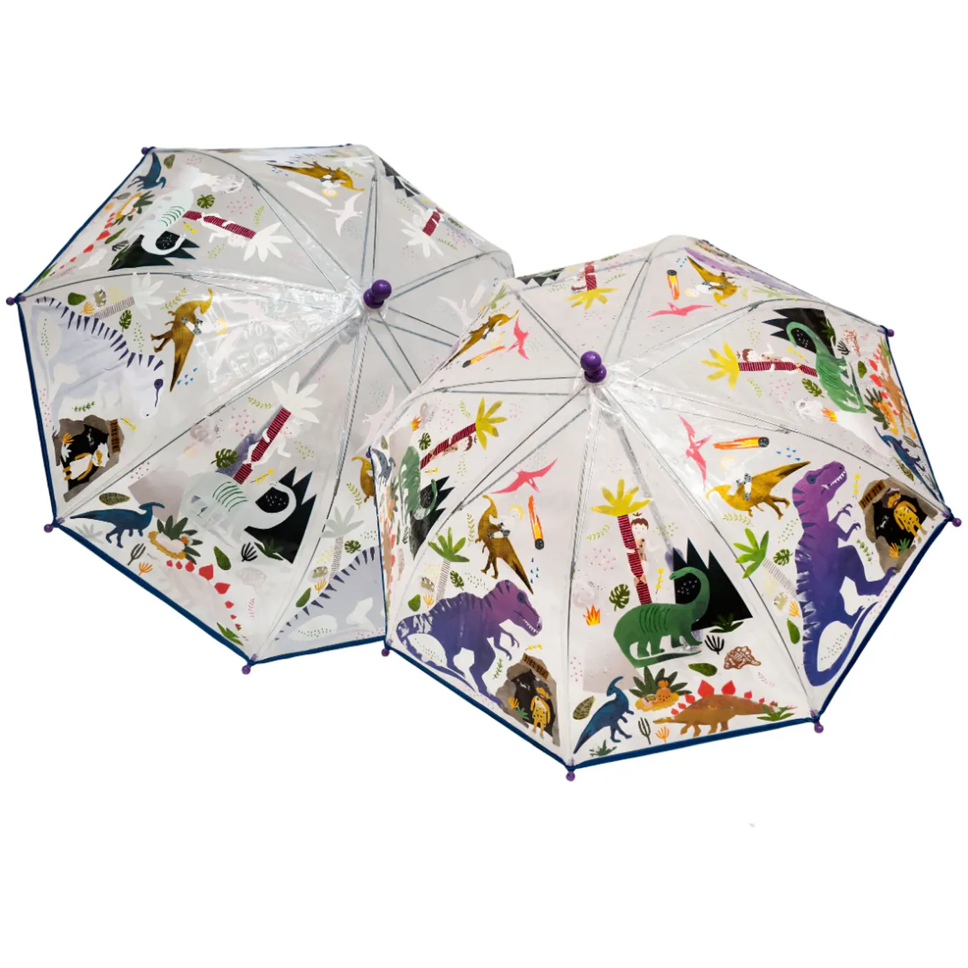 Umbrela pentru copii, in culori schimbatoare Dino, 3 ani+, Floss & Rock