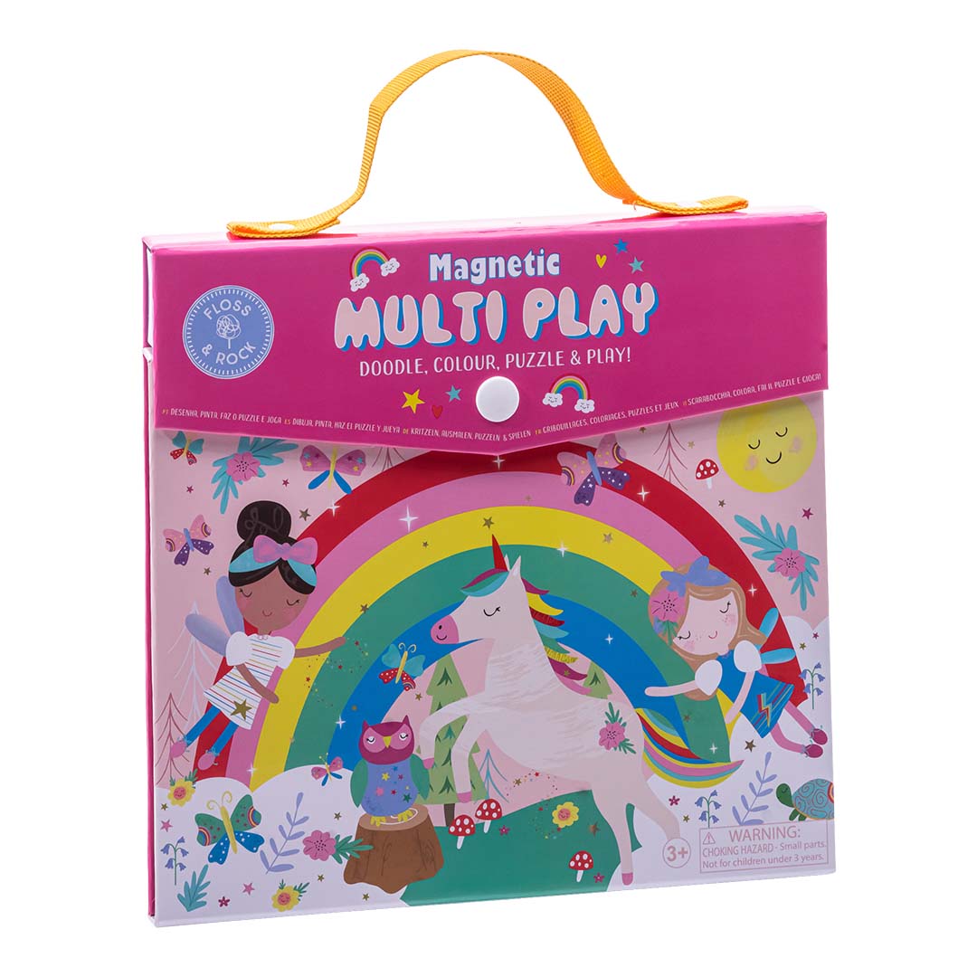 Joc magnetic 4 in 1, Multi Play Rainbow Fairy, 3 ani+, Floss & Rock