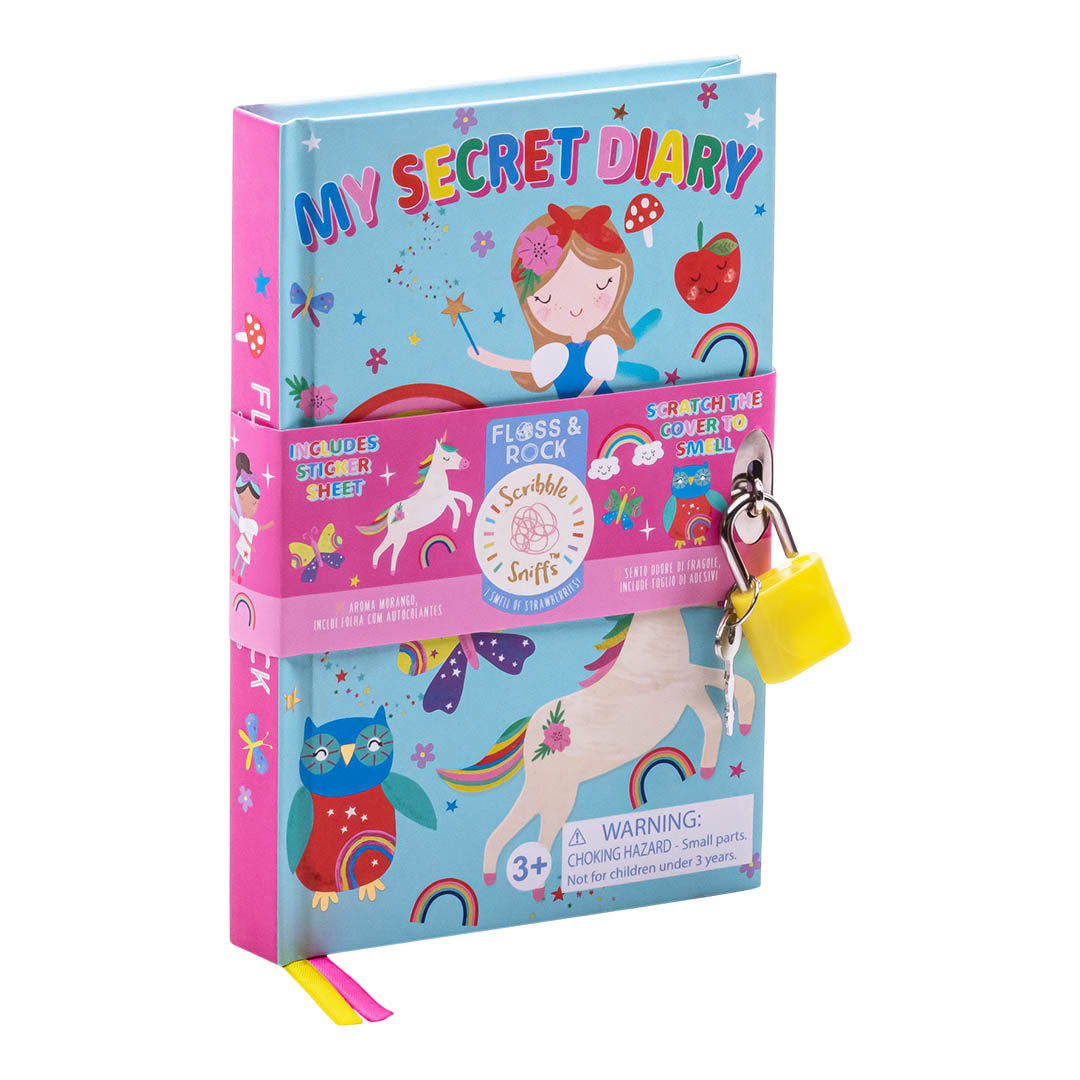 Jurnal parfumat cu lacat, My Scented Secret Diary Rainbow Fairy, 3 ani+, Floss & Rock