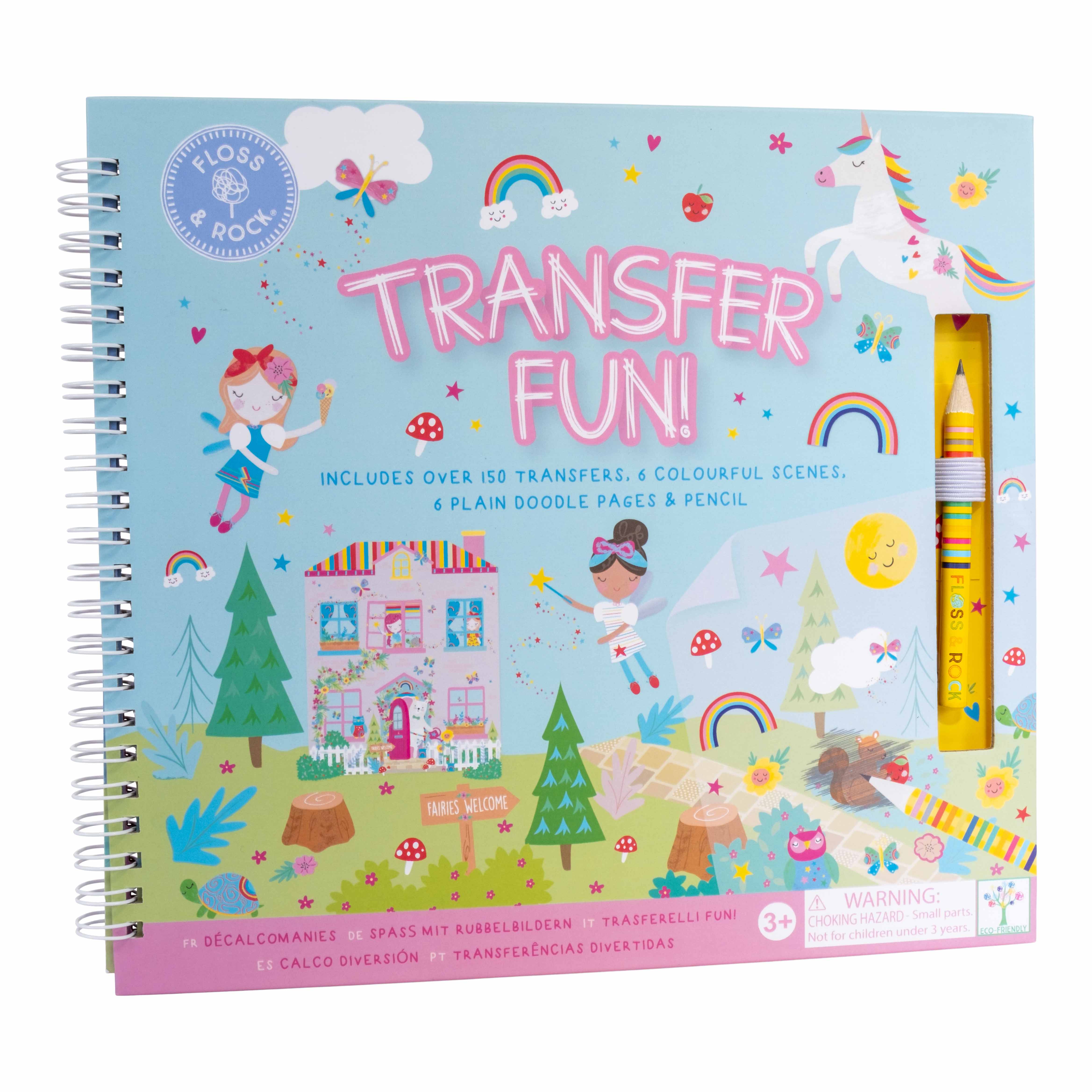 Caiet de activitati Transfer Fun Rainbow Fairy, 3 ani+, Floss & Rock
