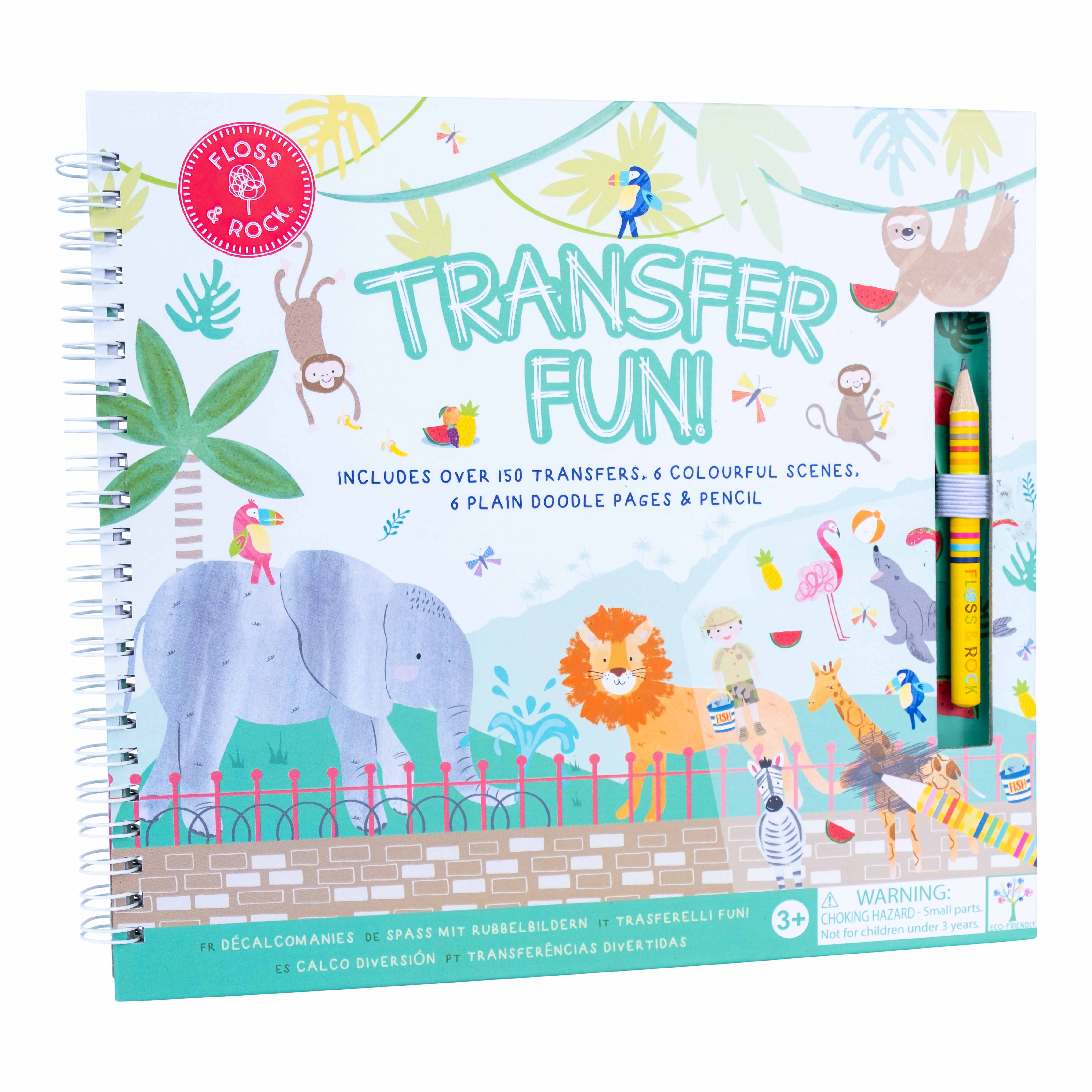 Caiet de activitati Transfer Fun Jungle, 3 ani+, Floss & Rock