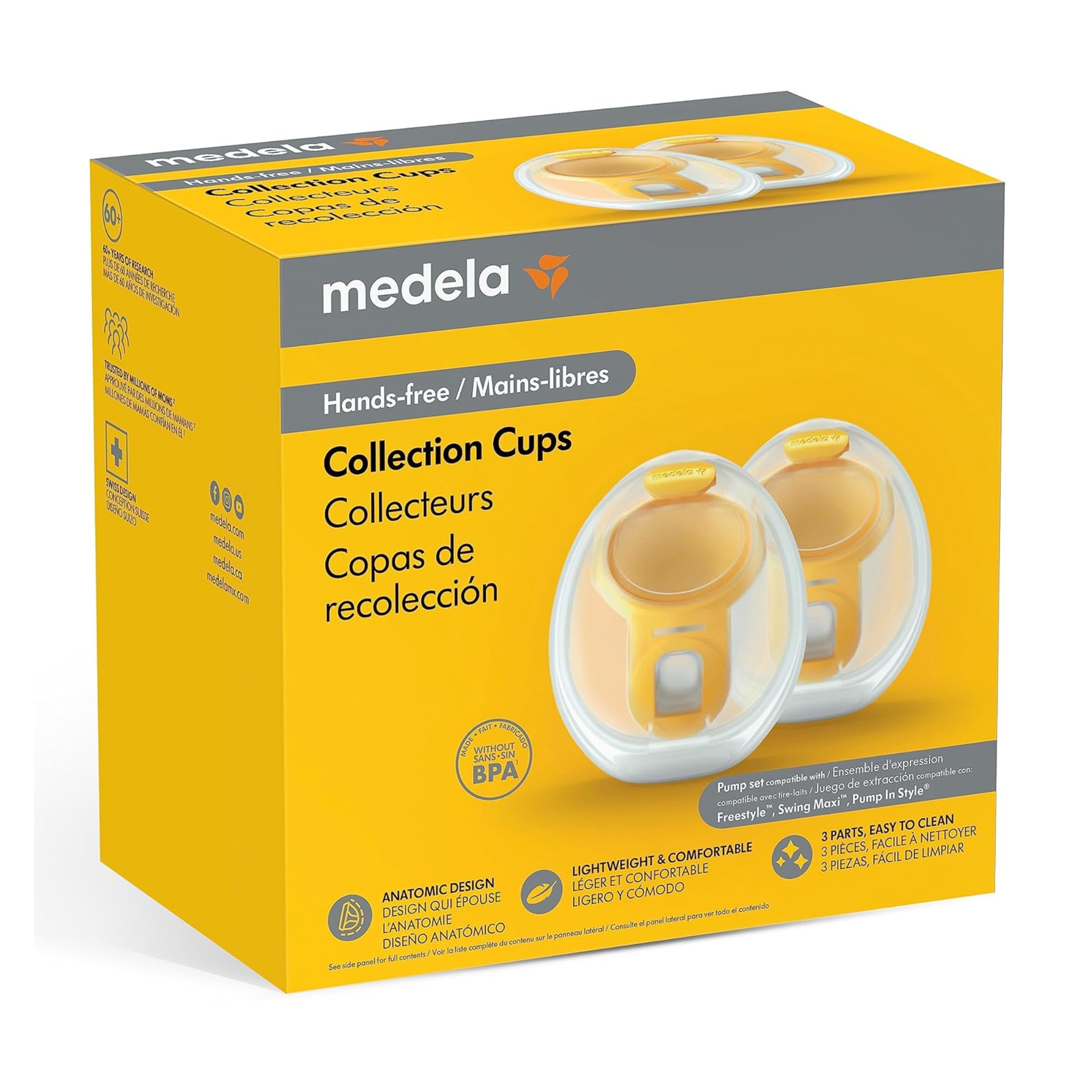 Set Cupe Colectare lapte Hans Free, Medela