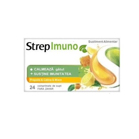 StrepImuno cu miere, catina si propolis, 24 pastile de supt, Reckitt Benckiser