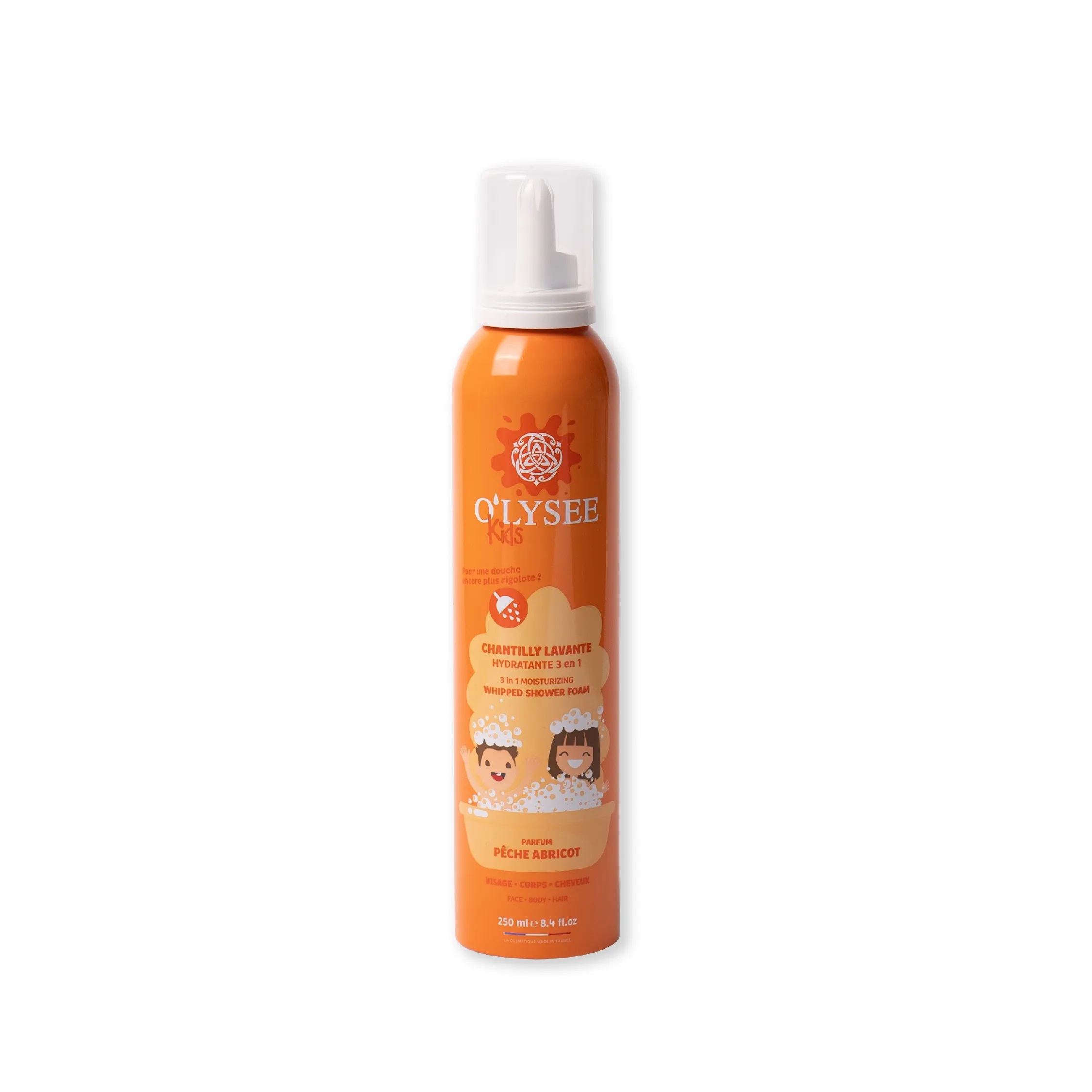 Gel de dus spuma pentru copii Peach Apricot, 250 ml, O'Lysee