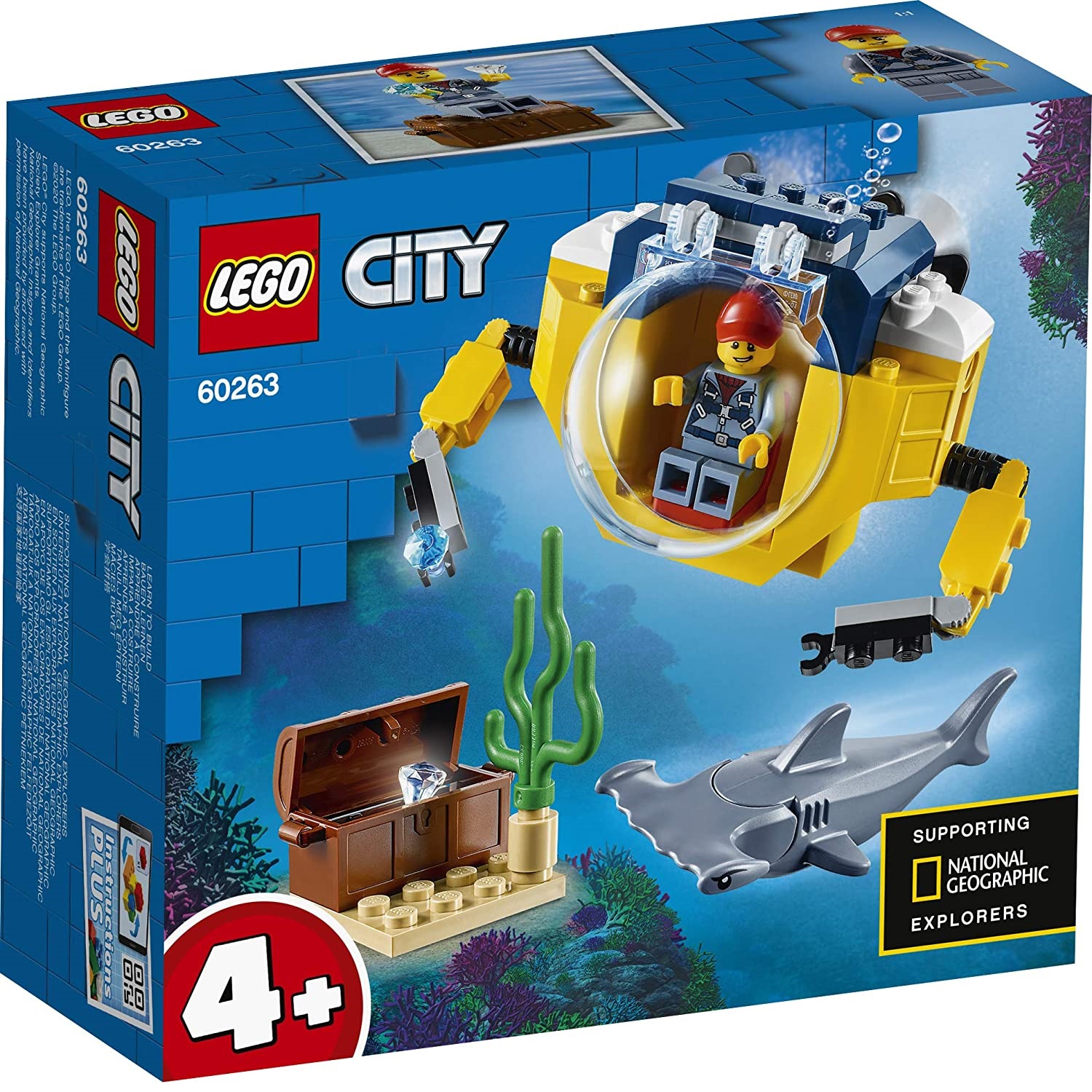 Minisubmarin Oceanic Lego City 60263, +4 ani, Lego
