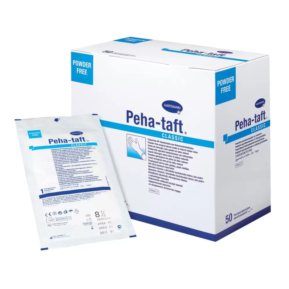 Manusi sterile latex nepudrat Peha Taft, marimea L, 50 perechi, Hartmann