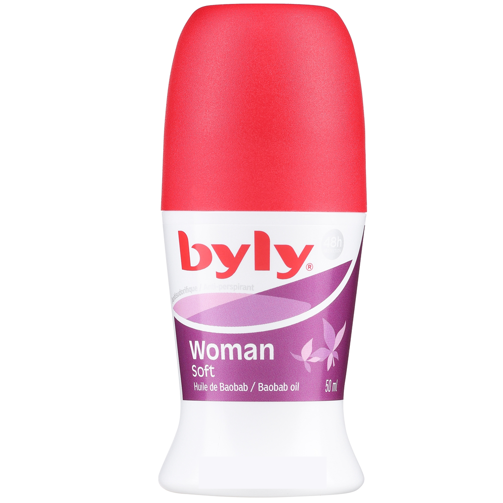 Deodorant Roll - On cu ulei de Baobab Woman Soft, 50 ml, Byly