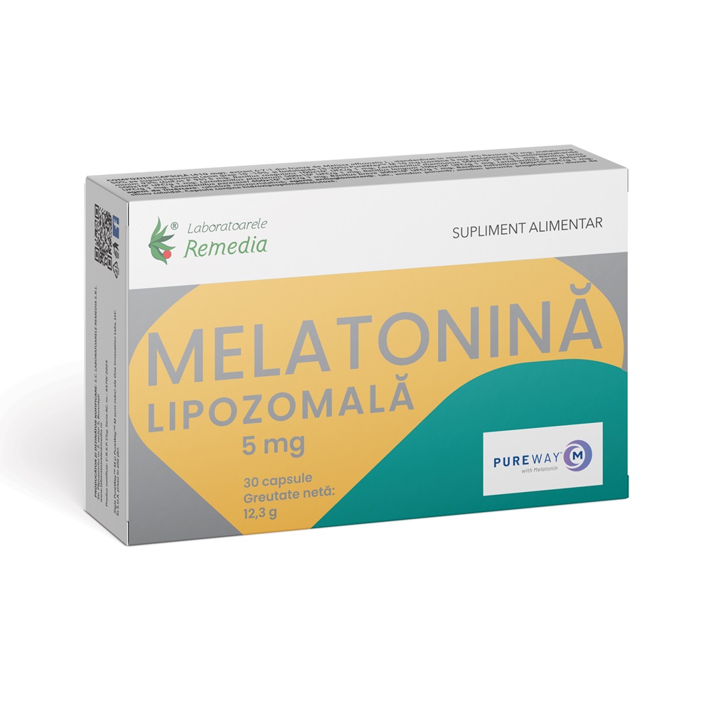 Melatonina Lipozomala, 5 mg, 30 capsule, Remedia