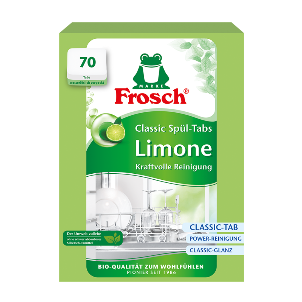 Detergent capsule pentru masina de spalat vase Classic, aroma lime, 70 bucati, Frosch