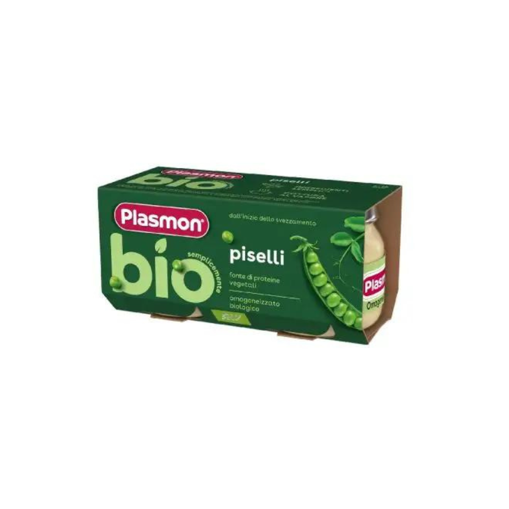 Piure Bio de mazare, + 6 luni, 2 x 80 g, Plasmon