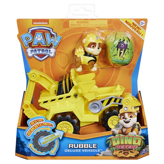 Patrula Catelusilor Set Vehicul cu catelus Rubble si figurina Dino Surpriza, Nickelodeon