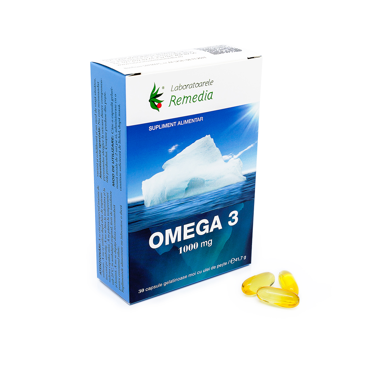 Omega 3 1000mg, 30 capsule, Remedia