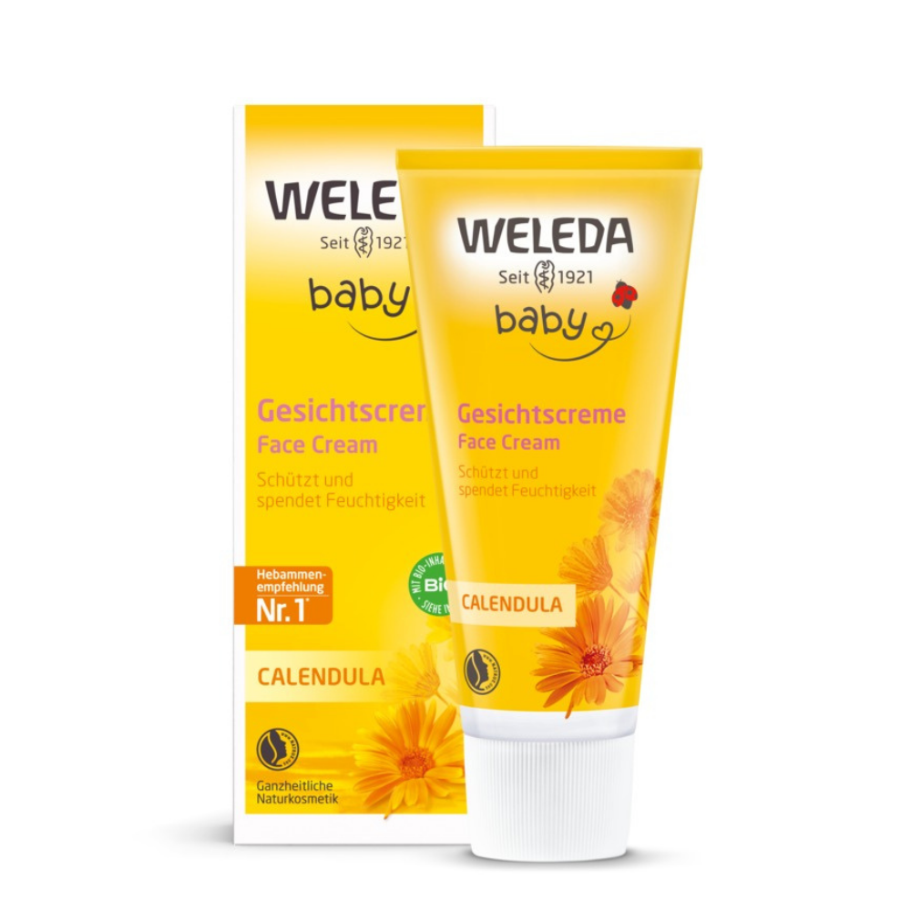 Crema de fata hidratanta cu galbenele Baby, 50 ml, Weleda