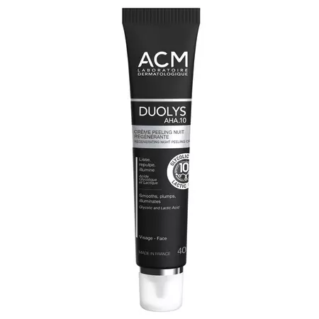 Crema peeling regeneratoare de noapte Duolys AHA.10, 40 ml, Acm