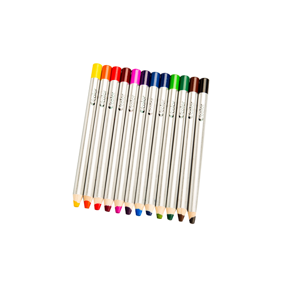 Set 12 creioane colorate cu varf gros, O Color