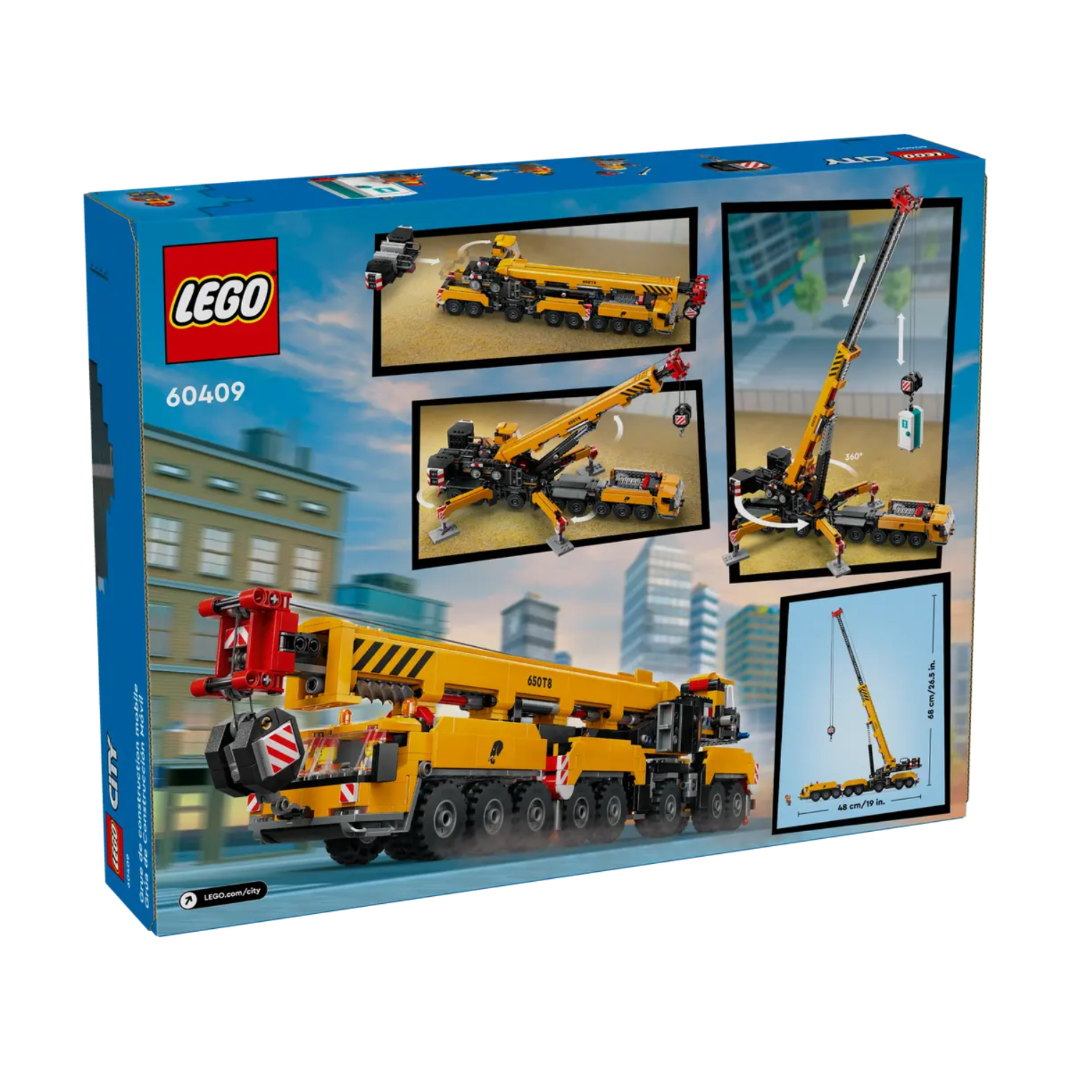 Macara mobila galbena de constructii City, 9+ ani, 60409, Lego