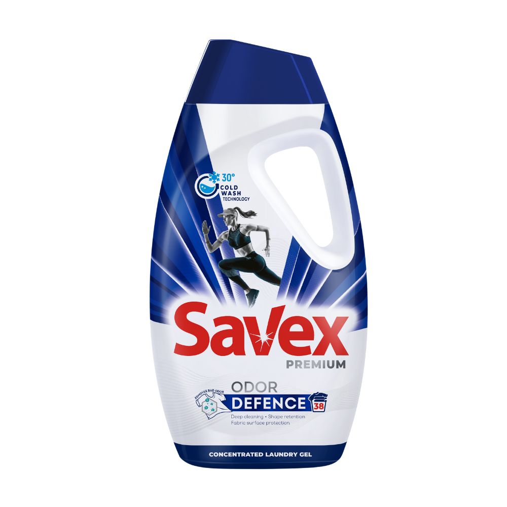 Detergent lichid Odor Defence, 38 spalari, 1.71 l, Savex Premium