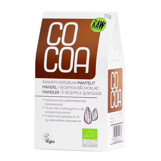 COCOA MIGDALE IN CIOCOLATA CU LAPTE VEGETAL 70 GR BIO* 210175