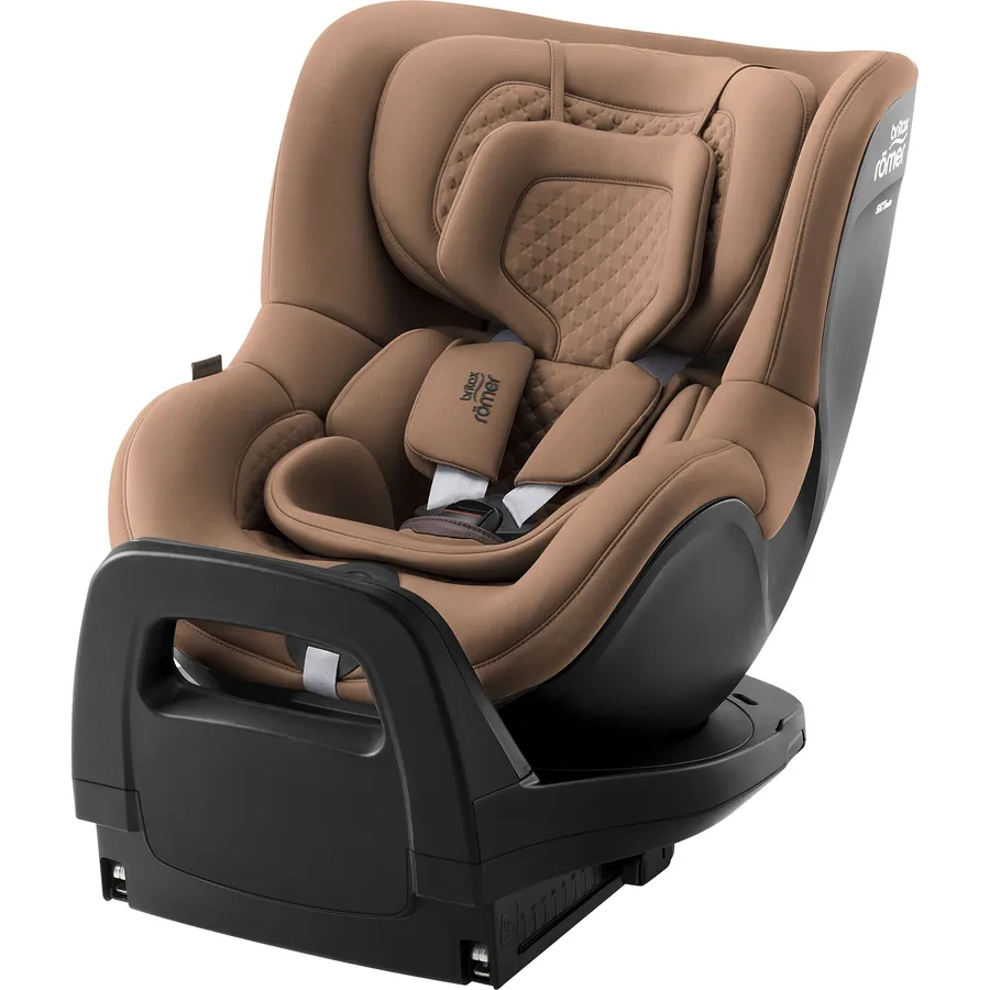 Scaun auto rotativ pentru copii cu baza inclusa Dualfix Pro M i-Size, 61-105 cm, Lux Warm Caramel, Britax