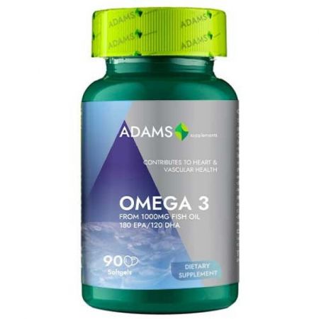 Omega 3, 1000 mg, 90 capsule, Adams Vision