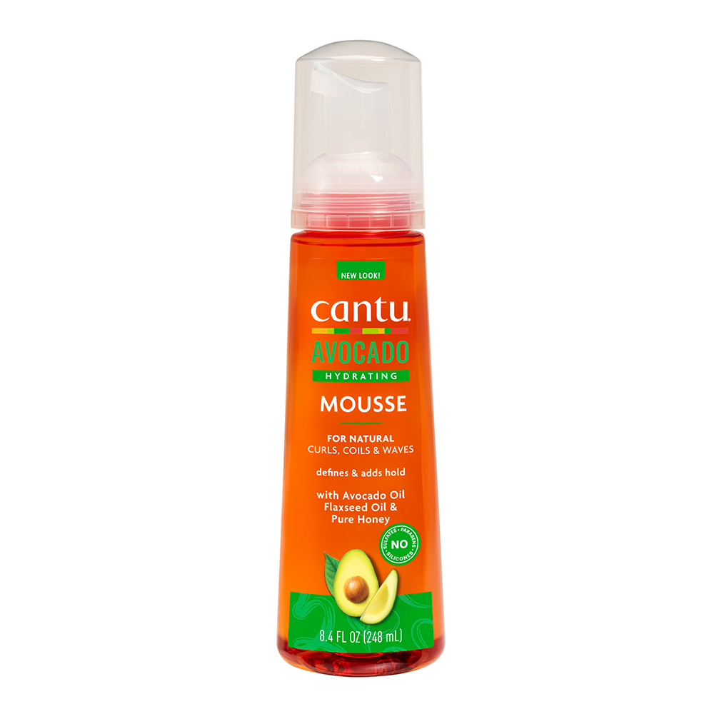 Spuma de par pentru styling cu ulei de avocado Coils & Waves, 248 ml, Cantu