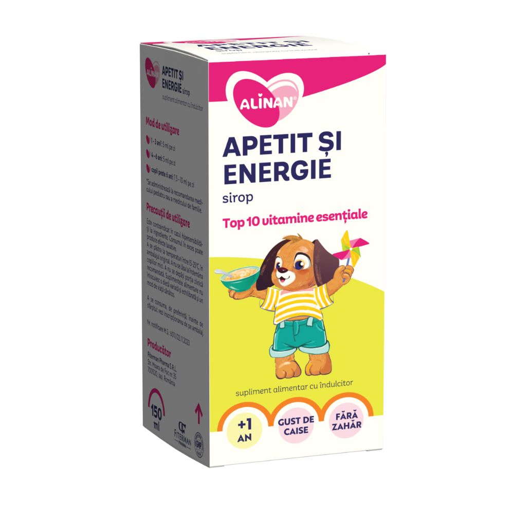 Sirop Alinan Apetit si Energie, 150 ml, Fiterman Pharma