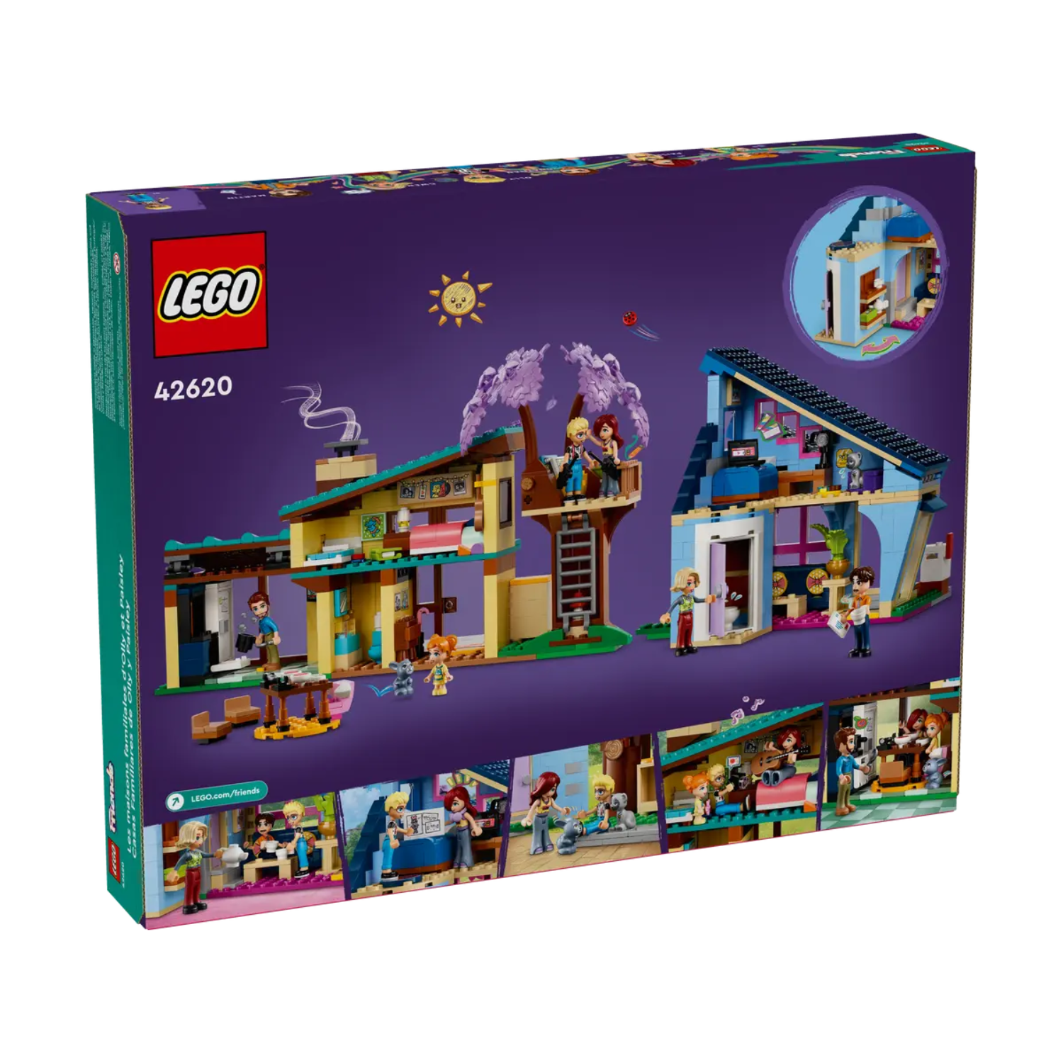 Casele familiale ale lui Olly si Paisley, 7+ ani, 42620, Lego Friends