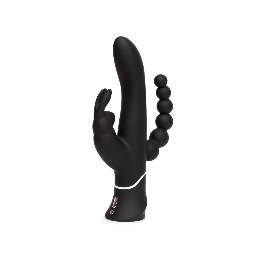 Vibrator Triple Curve, Negru, Happy Rabbit