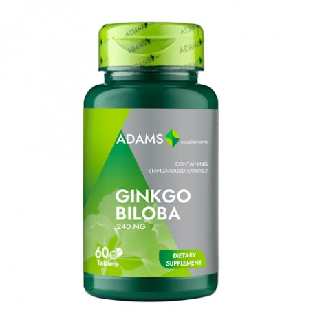 Ginkgo Biloba, 240 mg, 60 tablete, Adams Vison