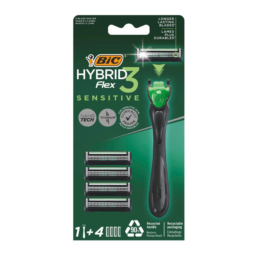 Aparat de ras pentru barbati Hybrid Flex3 Sensitive, 1 buc, Bic