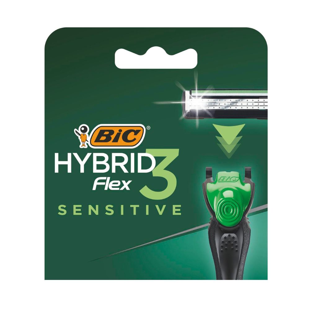 Rezerve aparat de ras pentru barbati Hybrid Flex3 Sensitive, 4 buc, Bic